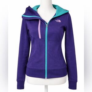 The North Face Thatch Asymmetrical Full Zip Hoodie Women’s Double Zip Purple M